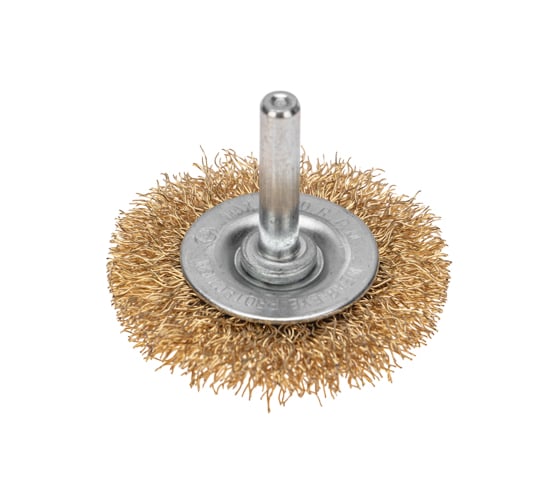 Изображение товара Щетка дисковая для дрели, витая латунированная проволока, 50 мм KRANZ KR-91-1248