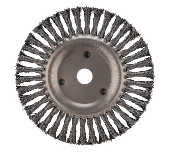 Изображение товара Щетка дисковая для УШМ, крученая стальная проволока, 200х22.23 мм KRANZ KR-91-1247