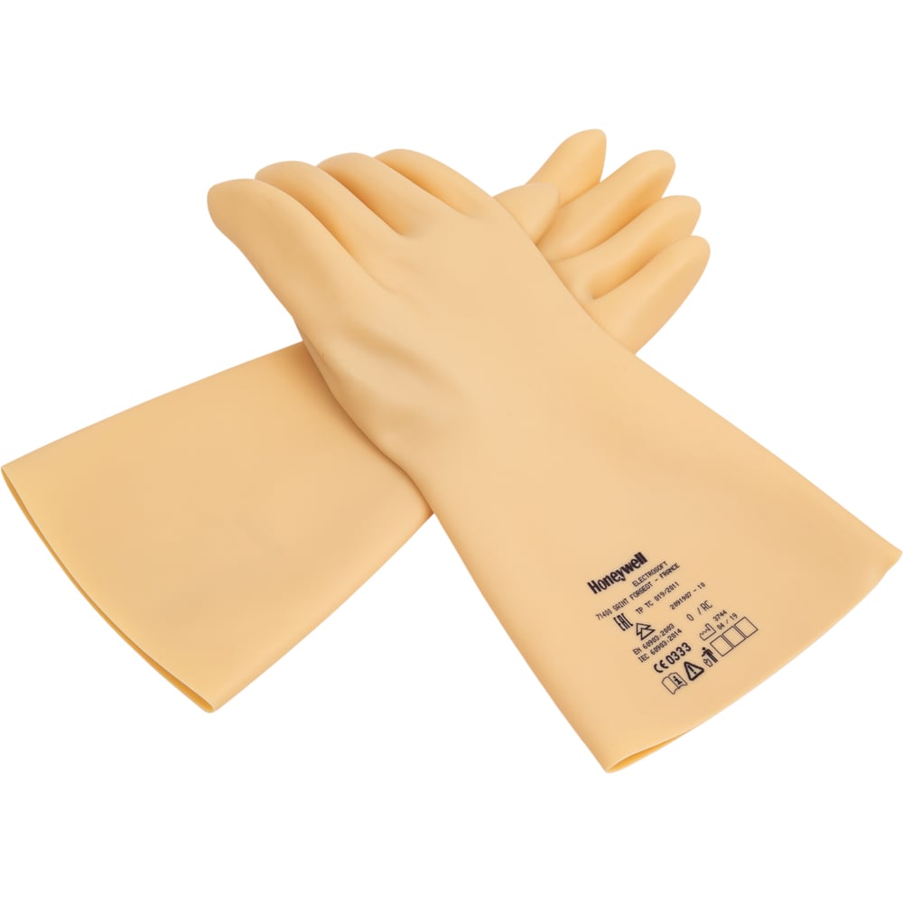 Изображение товара Диэлектрические перчатки Honeywell Electrosoft Class 0, белые, универсальные, 10 размер