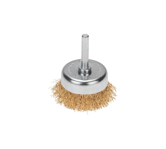 Изображение товара Щетка чашечная для дрели, витая латунированная проволока, 50 мм KRANZ KR-91-1253