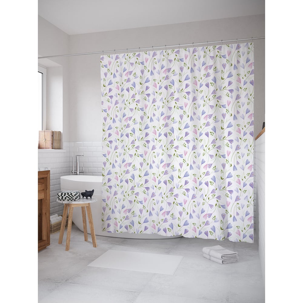 Изображение товара Штора для ванной тканевая JoyArty Нежный шафран 180x200 см