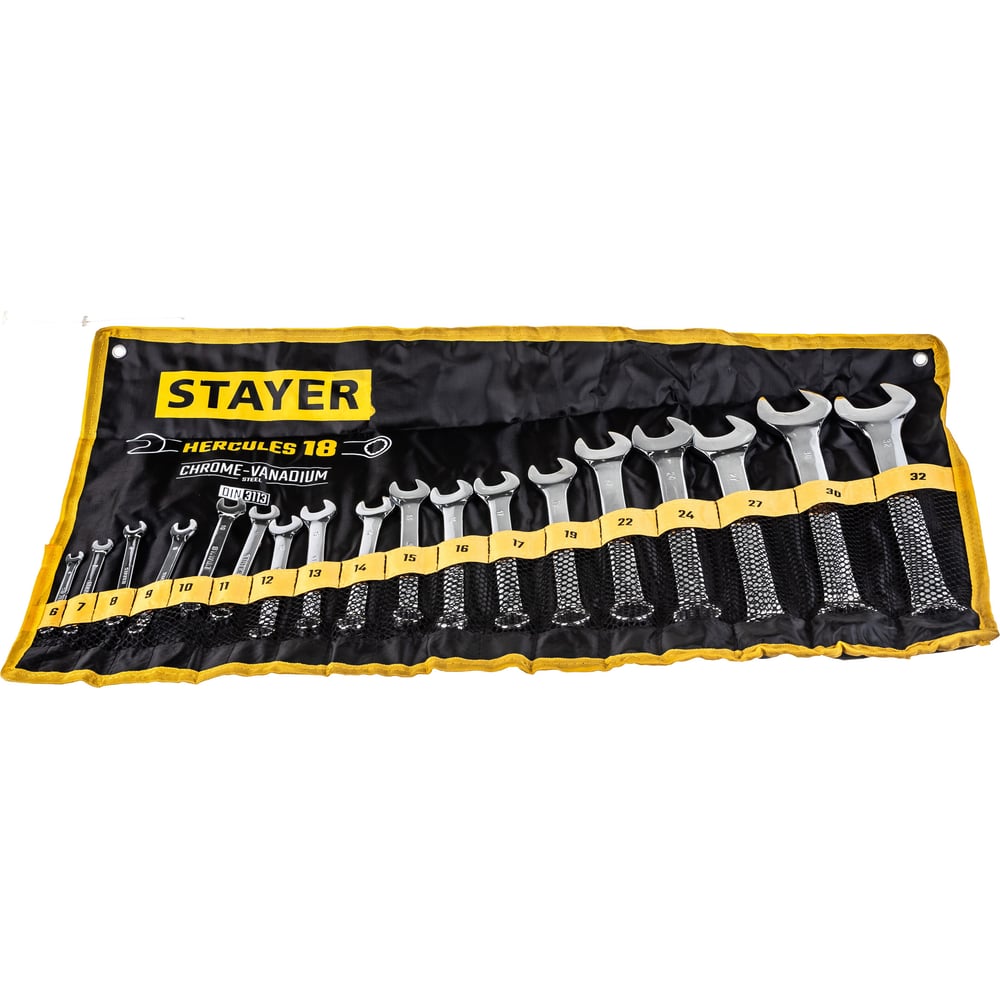 Набор комбинированных ключей STAYER набор адаптеров для торцевых головок stayer