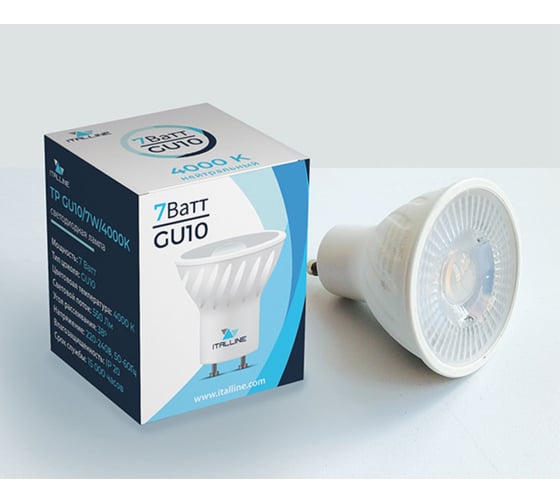 Изображение товара Светодиодная лампа Italline TP GU10/7W/4000K