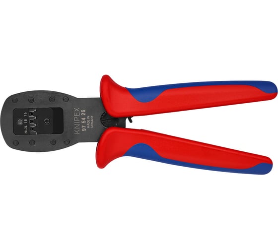 Изображение товара Пресс-клещи для штекеров KNIPEX Mini-Fit Molex, 3 гнезда, AWG 16/18/20-24, L-190 мм KN-975426