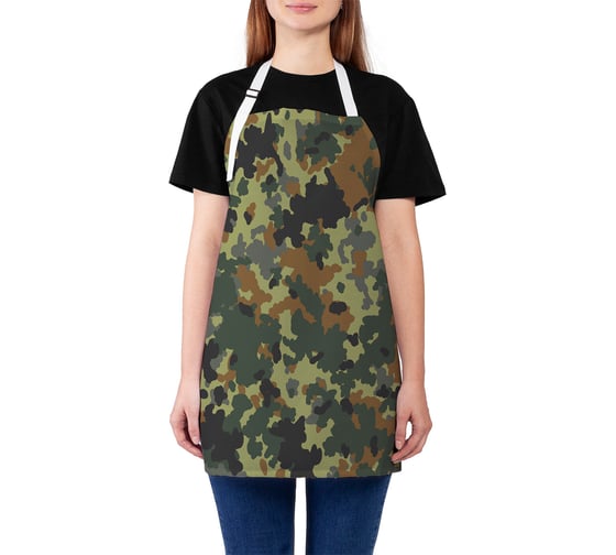 Изображение товара Фартук кухонный JOYARTY "Военный камуфляж", универсальный размер, для женщин и мужчин ap_34604