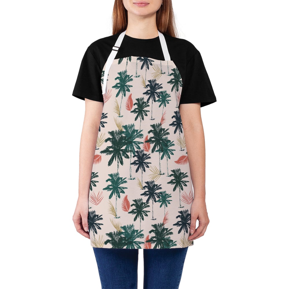 Изображение товара Фартук кухонный JOYARTY "Тропические растения", универсальный размер для женщин и мужчин, серия Мужские праздники ap_58071