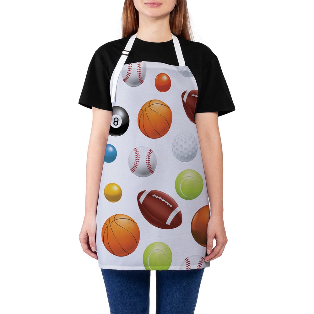 Изображение товара Фартук кухонный JOYARTY Спортивные мячи универсальный размер
