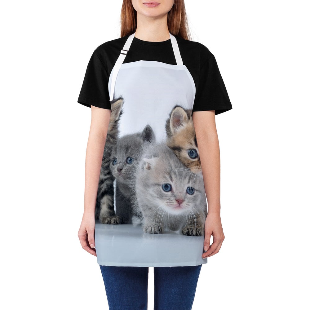 Изображение товара Фартук кухонный JOYARTY Четыре котенка универсальный размер
