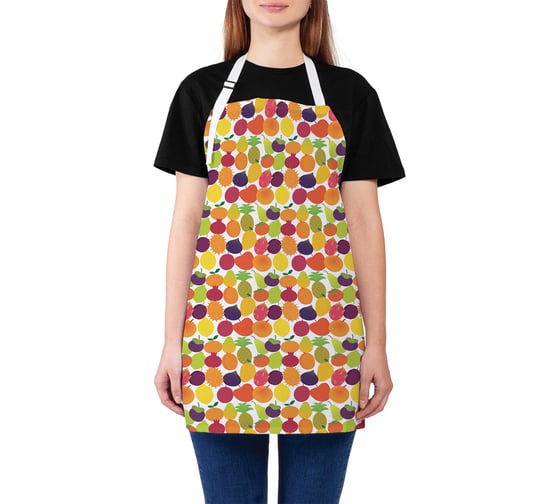 Изображение товара Фартук кухонный JOYARTY "Фруктовый сбор", универсальный размер для женщин и мужчин ap_71738