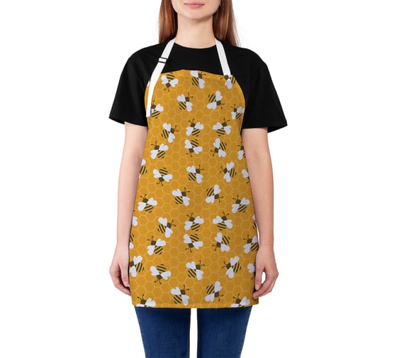 Изображение товара Фартук кухонный JOYARTY "Медовые соты", универсальный размер для женщин и мужчин ap_64661