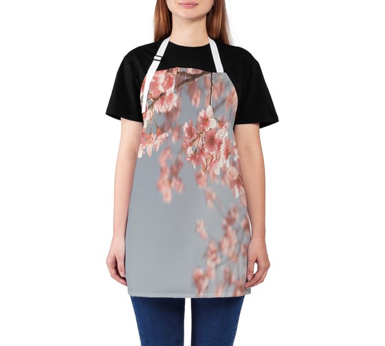 Изображение товара Фартук кухонный JOYARTY "Вишня под небом", универсальный размер для женщин и мужчин, серия 8 марта ap_43667
