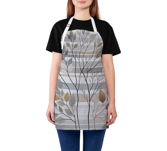 Изображение товара Фартук кухонный JOYARTY "Композиция из веток", универсальный размер для женщин и мужчин ap_sd3128