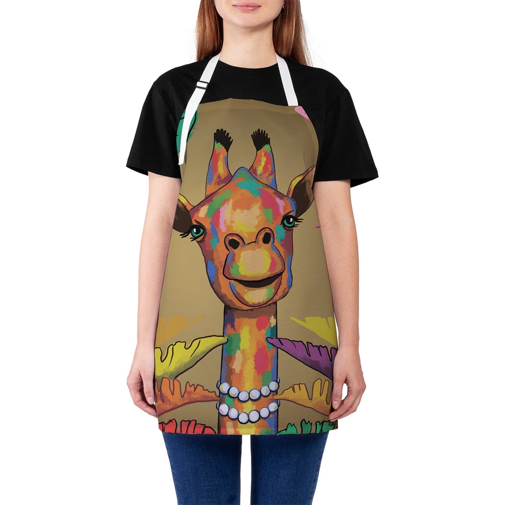 Изображение товара Фартук кухонный JOYARTY с принтом разноцветного жирафа