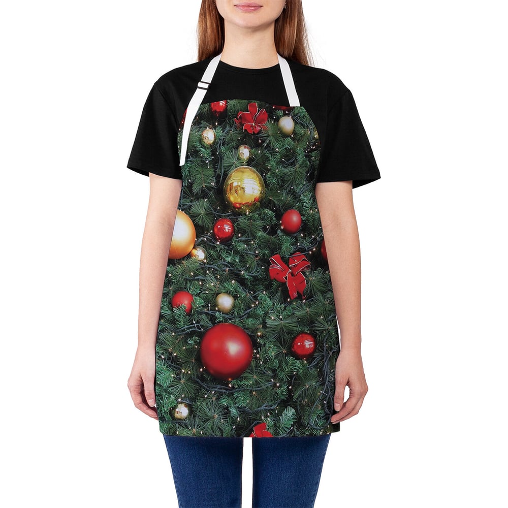 Изображение товара Фартук кухонный JOYARTY "Елка в шарах" универсальный для мужчин и женщин