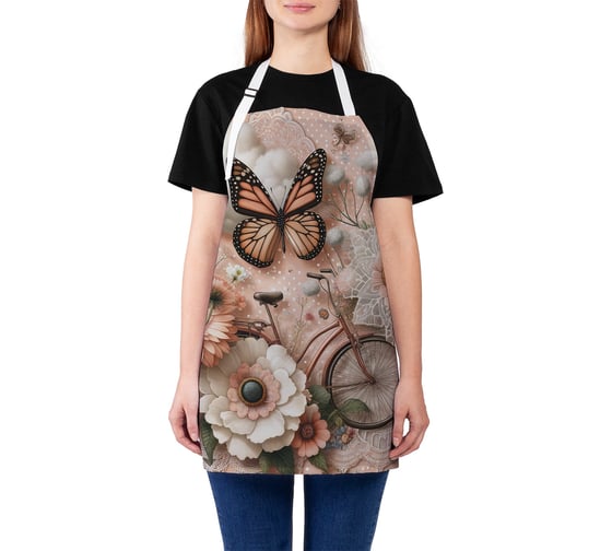 Изображение товара Фартук кухонный JOYARTY "Кружевная картина", универсальный размер для женщин и мужчин ap_429859