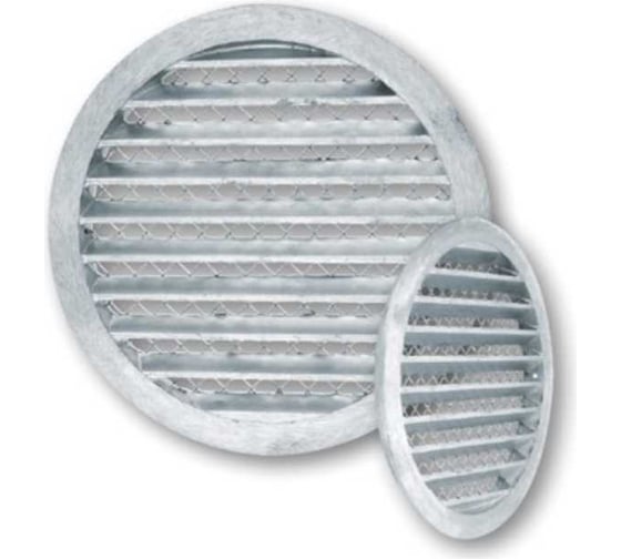 Изображение товара Решетка вентиляционная наружная круглая с мелкой антимоскитной сеткой диаметр 200 мм Fachmann 10.030