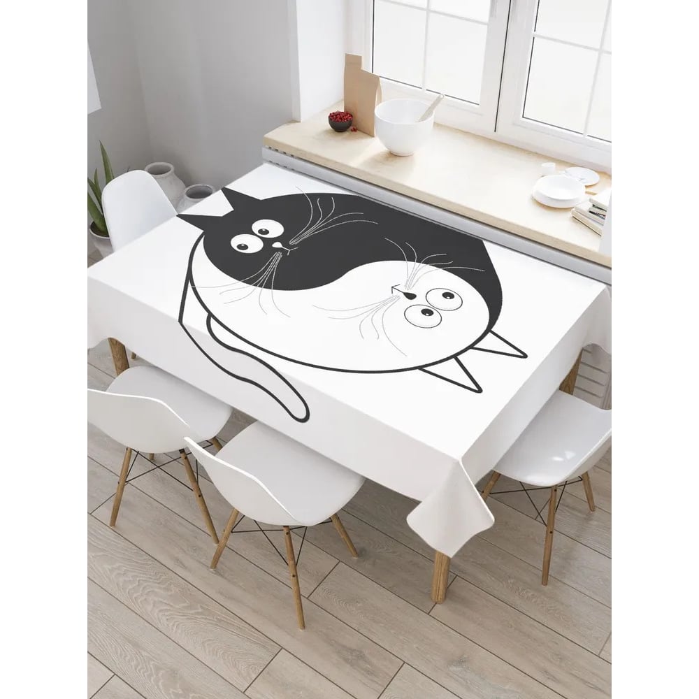 Изображение товара Прямоугольная водоотталкивающая скатерть JoyArty 120x145 см для дома и кафе