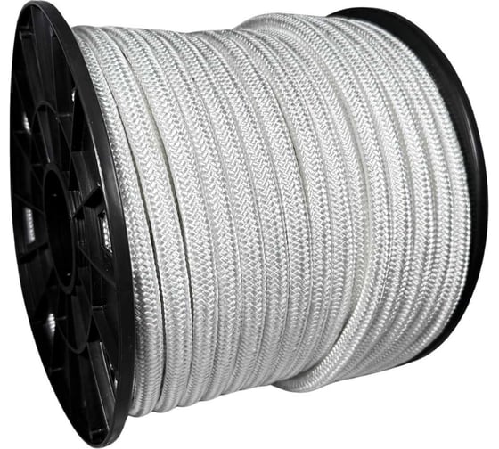 Изображение товара Шнур плетеный полиамидный ООО Оптхозторг 12 мм 50 м белый 01812502