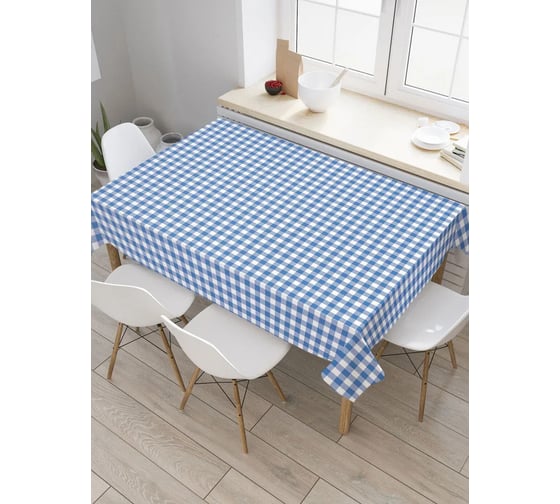 Изображение товара Прямоугольная водоотталкивающая скатерть JoyArty на стол Виндзорская клетка 120x145 tcox_31101_120x145