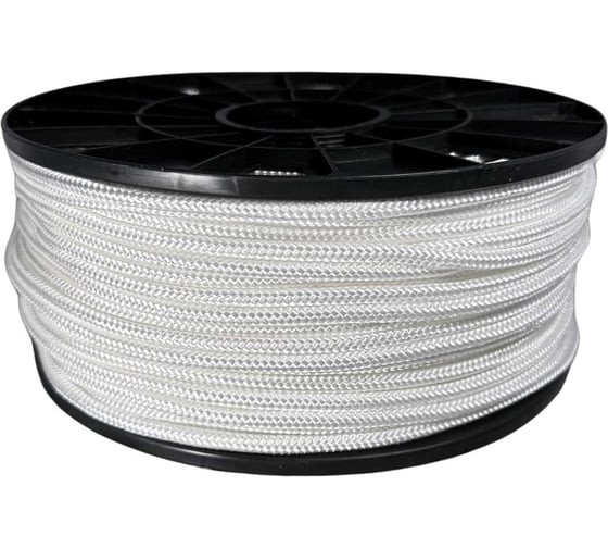 Изображение товара Шнур плетеный полиамидный ООО Оптхозторг 6 мм 100 м белый 01861002