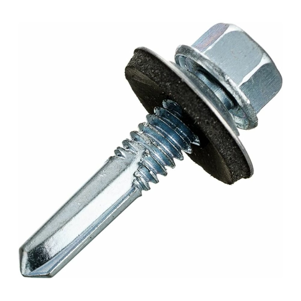 Изображение товара Саморез кровельный КВАДРА длинное сверло, 5.5x25, уп. 4 шт., сверло PT.5 шайба EPDM 755552504812