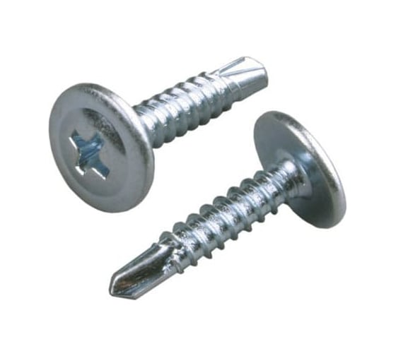 Изображение товара Саморез КВАДРА пресс-шайба, со сверлом, 4.2x19, цинк, уп. 100 шт. 420194000100