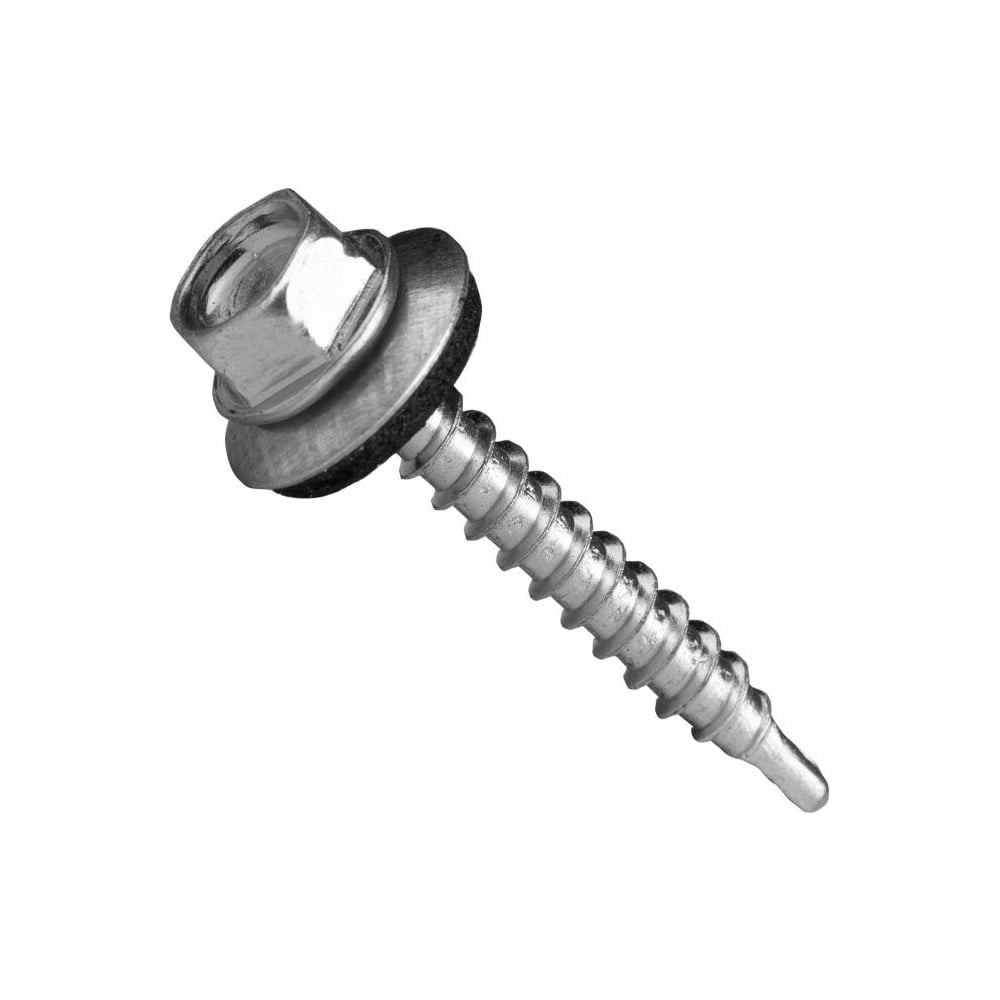 Изображение товара Саморез кровельный КВАДРА 4.8x32 цинк, уп. 6 шт., сверло PT.3 шайба EPDM 480321006912