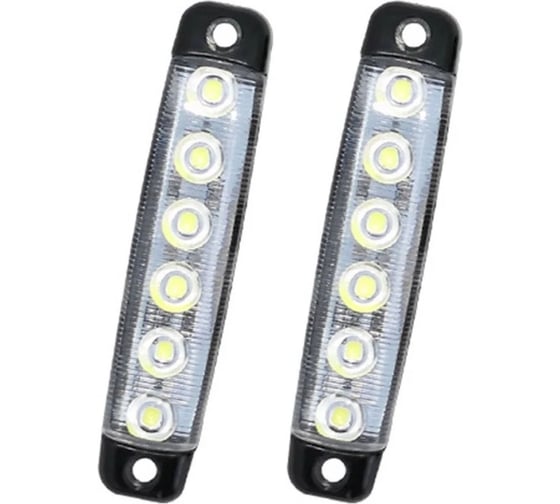 Изображение товара Габаритный фонарь Вымпел белый (2шт), 12/24В, не штатный 5324