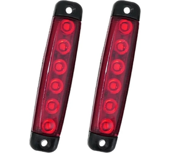 Изображение товара Габаритный фонарь Вымпел красный (2шт), 12/24В, не штатный 5322