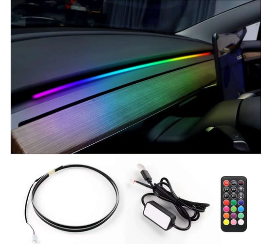Изображение товара Подсветка салона Вымпел (нить 110см, USB, Bluetooth, пульт) 5316