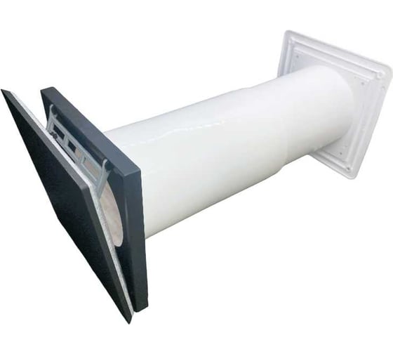 Изображение товара Приточный клапан RETON TL98DE черный, с регулятором расхода воздуха и фильтром, с клапаном от дождя и ветра TL98DE BLACK