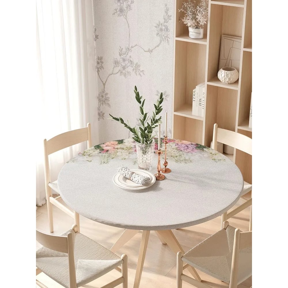 Изображение товара Круглая скатерть JoyArty на кухонный стол Весенняя сирень