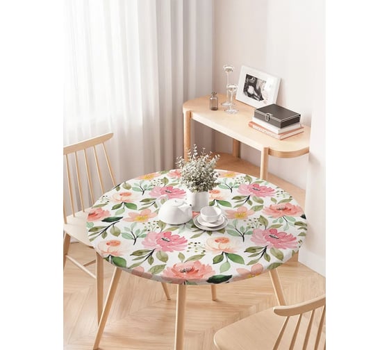 Изображение товара Скатерть на кухонный стол JoyArty Дары флоры, круглая на резинке, диаметр 75-100 см, серия 44993 frtc_422894_120x120