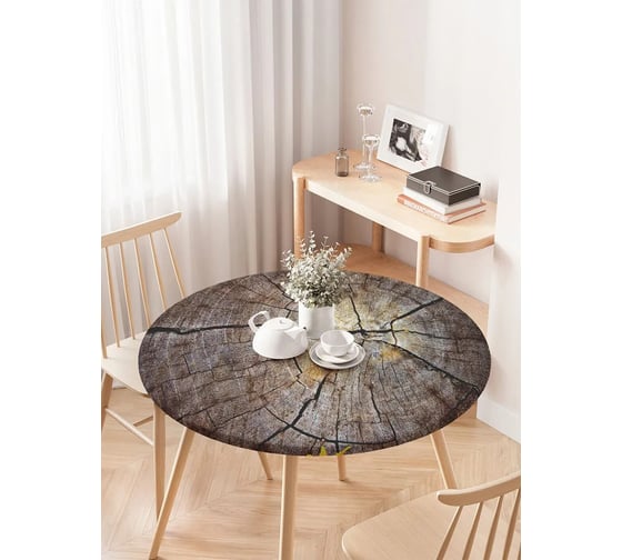 Изображение товара Скатерть на кухонный стол JoyArty Дерево в подсолнухах, круглая на резинке, диаметр 75-100 см frtc_9856_120x120