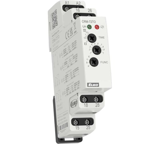 Изображение товара Реле с задержкой выключения ELKO CRM-72TO/UNI 0.1 c - 10 мин при выпадении напряж. 2х п 8А (12-240В) EP КА-00003127