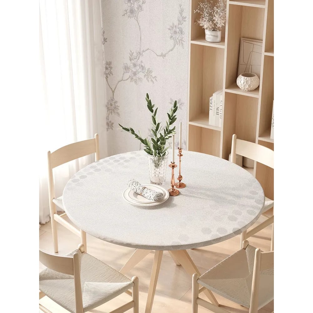 Изображение товара Скатерть JoyArty Ослепительная полоса круглая на резинке