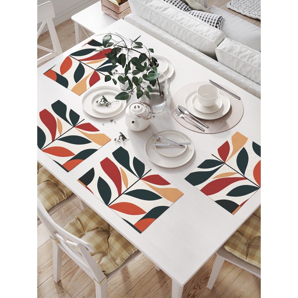 Изображение товара Сервировочные салфетки JoyArty плейсмат Контрастный отросток 32x46 см, 4шт