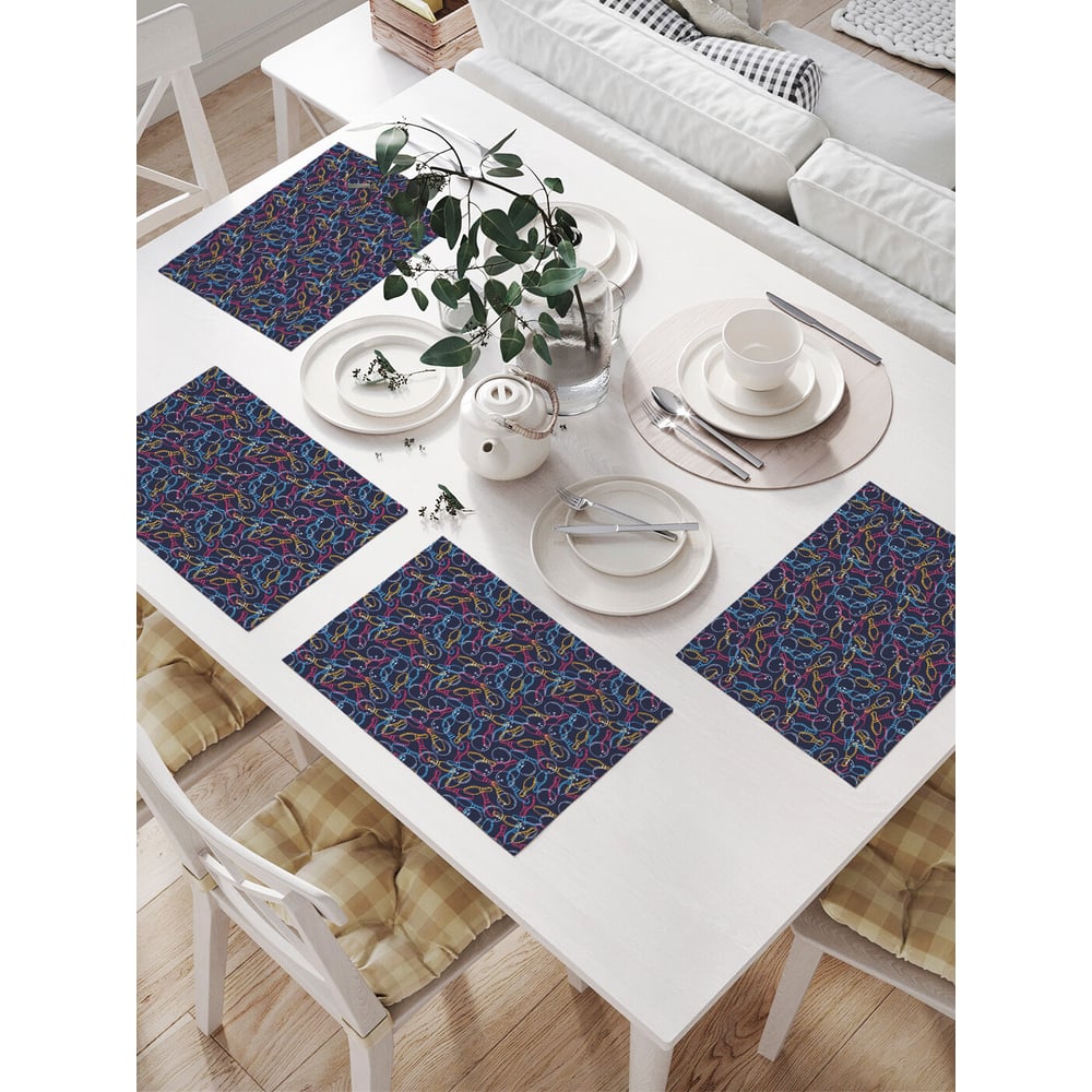 Изображение товара Салфетки на стол для сервировки JoyArty прямоугольные 32x46 см, комплект 4 шт