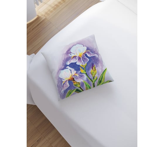 Изображение товара Наволочка декоративная на молнии, чехол на подушку JoyArty "Зеленеющий цветок” 45x45 см sl_14541