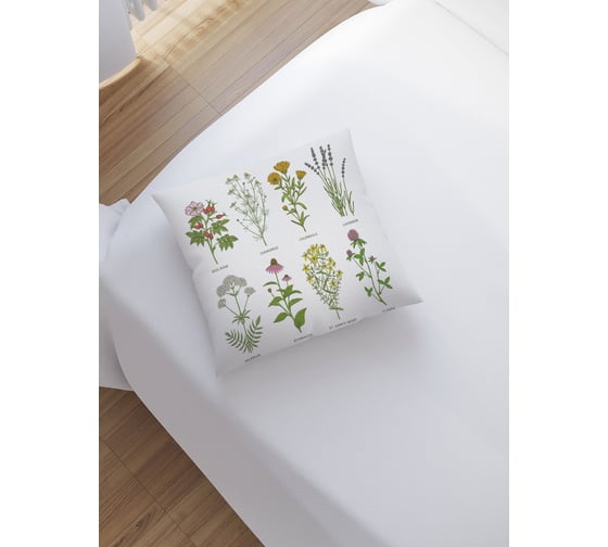 Изображение товара Наволочка декоративная на молнии, чехол на подушку JoyArty "Натуральная косметика” 45x45 см sl_104588