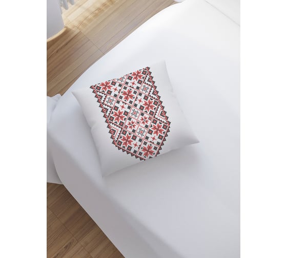Изображение товара Наволочка декоративная на молнии, чехол на подушку JoyArty "Ручная вышивка” 45x45 см sl_28457