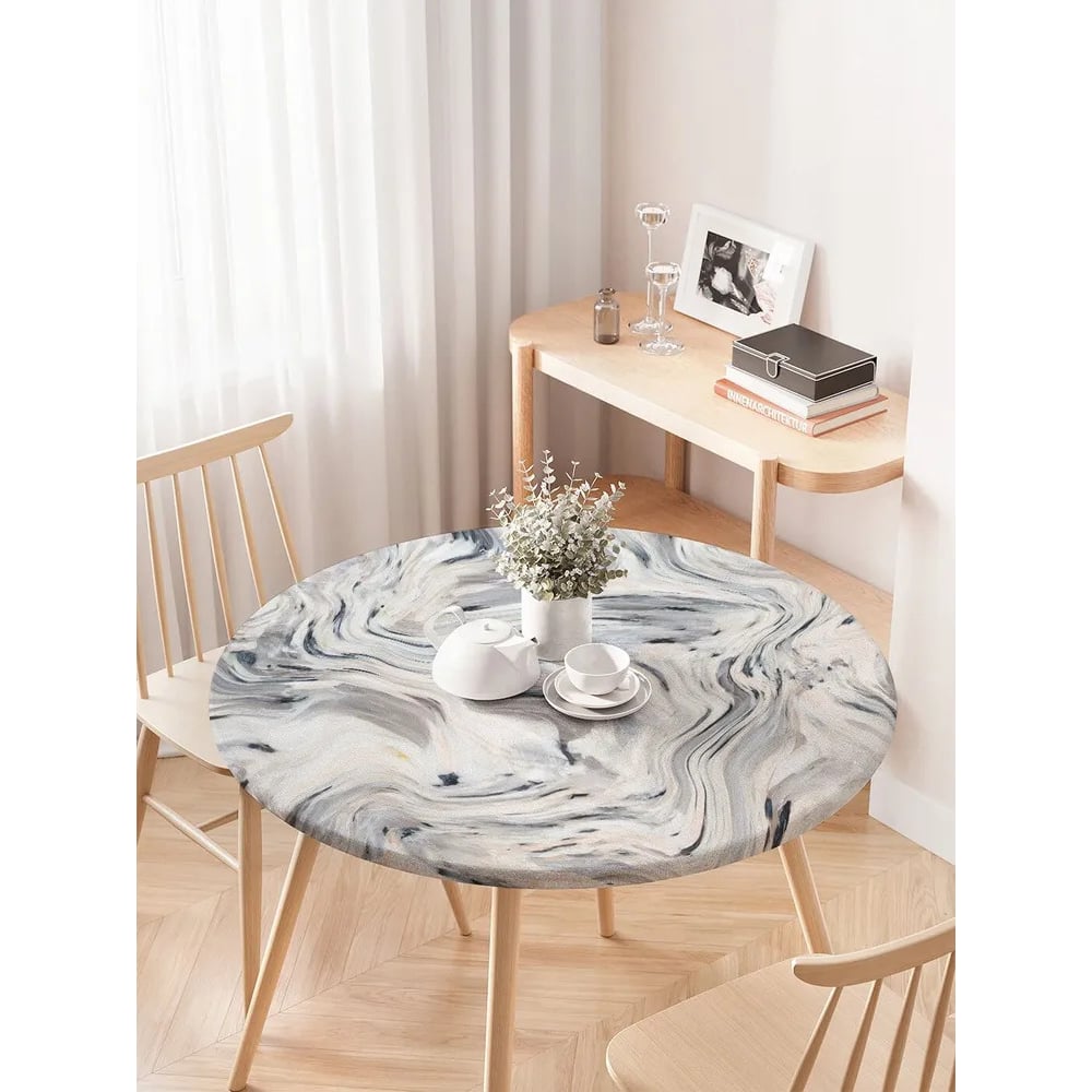 Изображение товара Круглая скатерть JoyArty Потусторонний мир водоотталкивающая, нескользящая, 75-100 см