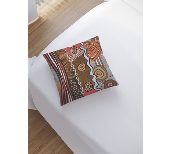 Изображение товара Наволочка декоративная на молнии, чехол на подушку JoyArty "Африканская абстракция” 45x45 см sl_389498
