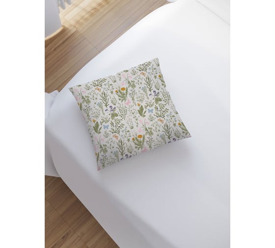 Изображение товара Наволочка декоративная на молнии, чехол на подушку JoyArty "Полевой гербарий” 45x45 см sl_27699