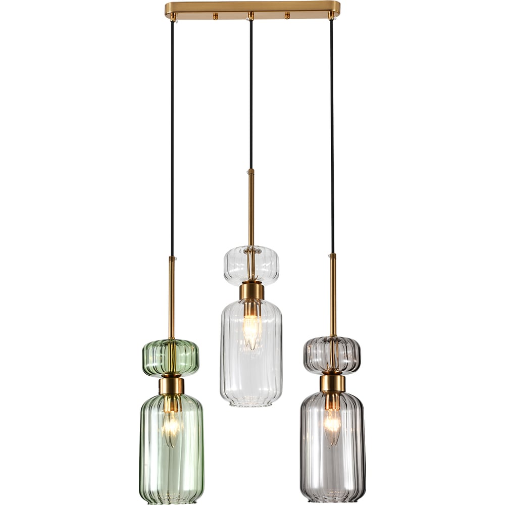 Изображение товара Подвесной светильник ESCADA E14x60W Clear/Green/Smoke 1141/3S 1141/3S CL/GN/SM Изображение товара Подвесной светильник ESCADA E14x60W Clear/Green/Smoke 1141/3S 1141/3S CL/GN/SM