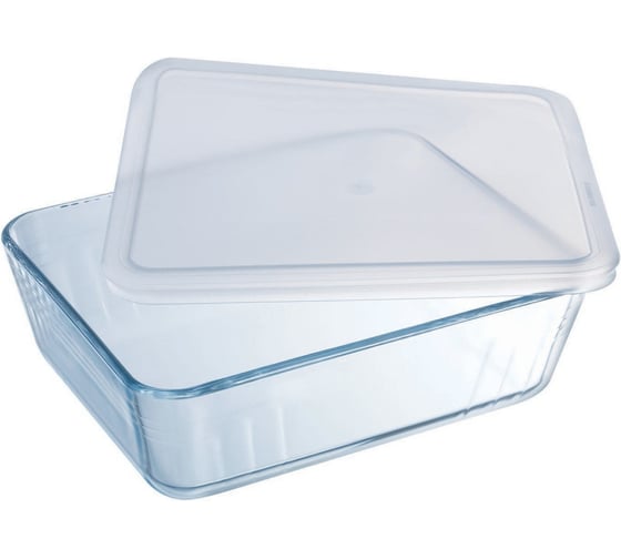 Изображение товара Форма для запекания и выпечки PYREX COOK and FREEZ с крышкой, 0.8 л, 19x14x5 см, прямоугольная 241P000