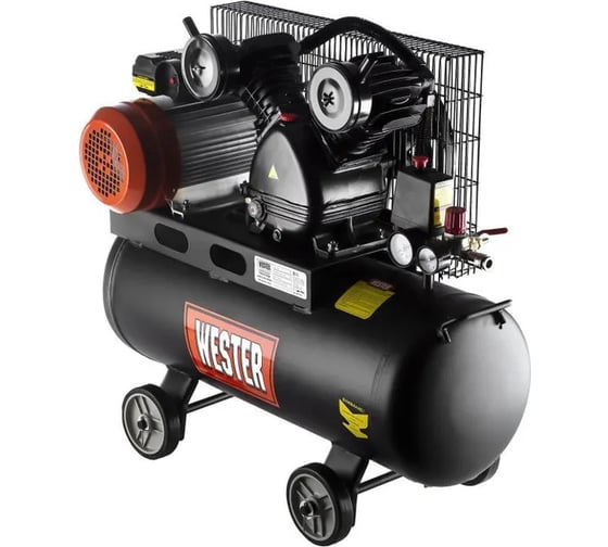 Изображение товара Компрессор WESTER WBK2200/50PRO ременной привод, поршневой масляный, 2200 Вт, 340л/мин, 8бар 631638