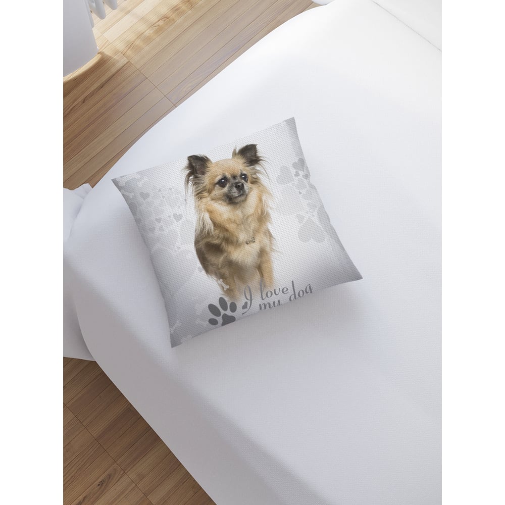 Изображение товара Декоративная наволочка на молнии JoyArty Собака Чихуахуа 45x45 см