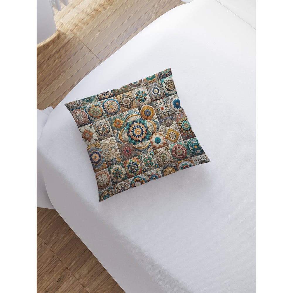 Изображение товара Декоративная наволочка на молнии JoyArty 45x45 см разноцветный узор