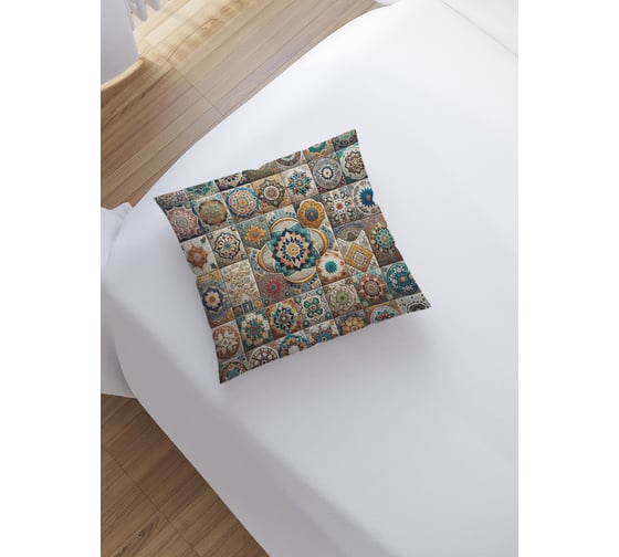 Изображение товара Декоративная наволочка на молнии JoyArty Разнообразие орнаментов 45x45 см sl_sd1119